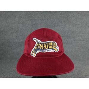 Richardson Outdoor Fierce Lady Tiger Patch Baseball Cap Burgundy Snapback
